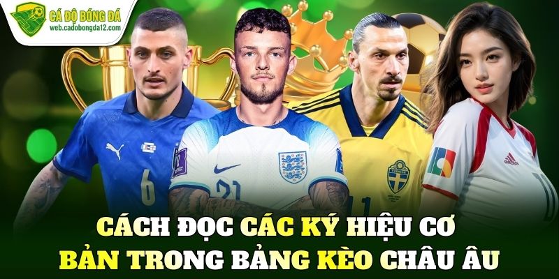 Cách đọc các ký hiệu cơ bản trong bảng kèo châu Âu