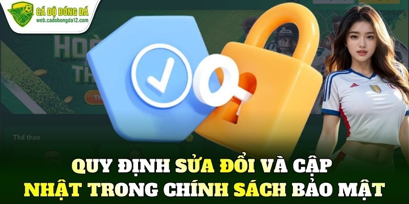 Quy định sửa đổi và cập nhật trong chính sách bảo mật